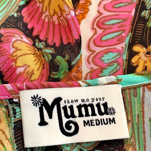 Show me your mumu Rainey Palace Paisley Pink floral dress size M coastal cowgirl - Picture 2 of 10